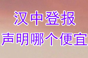 漢中登報(bào)聲明哪個(gè)便宜